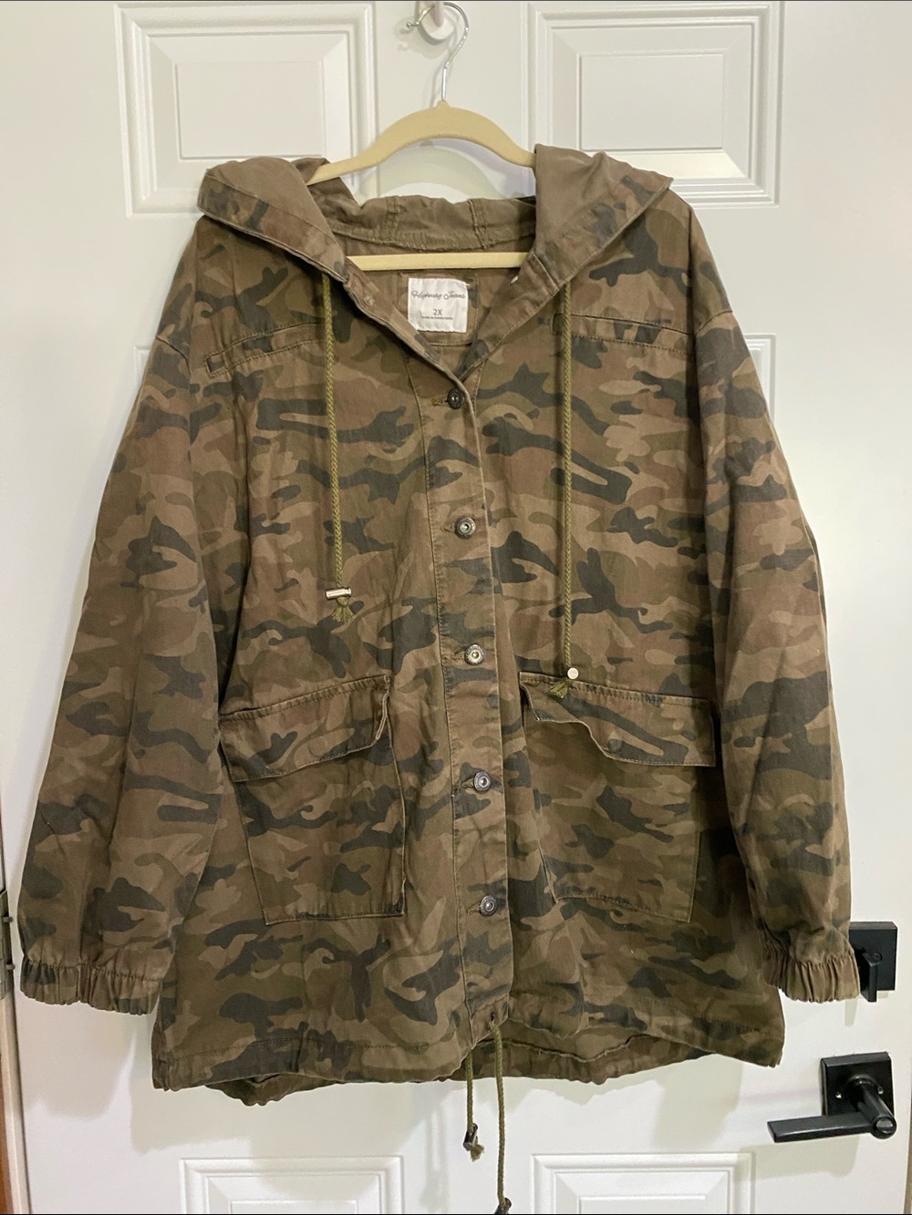 Highway Jeans Camo Hooded Utility Jacket
